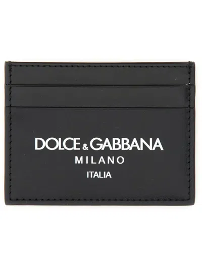 Dolce & Gabbana Portacarte In Pelle In Black