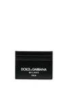 DOLCE & GABBANA CALF LEATHER CARDHOLDER WITH WHITE LOGO