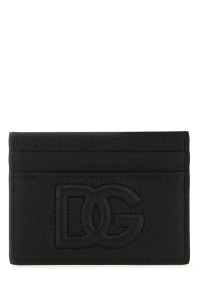 Dolce & Gabbana Portacarte Vit.stamp Cervo-tu Nd  Male In Black