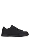 Dolce & Gabbana Portofino Light Black Sneakers With Logo Patch On The Tongue And Tonal Logo Lettering On The Heel In In Black