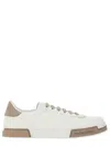 Dolce & Gabbana Portofino Yatch Sneakers In Calfskin Color White And Dove Grey