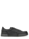 Dolce & Gabbana Gray Calfskin Portofino Yacht Sneakers In Black