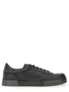Dolce & Gabbana Gray Calfskin Portofino Yacht Sneakers In Black
