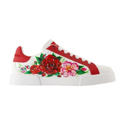 Dolce & Gabbana Port.light Strobel Sneakers In White