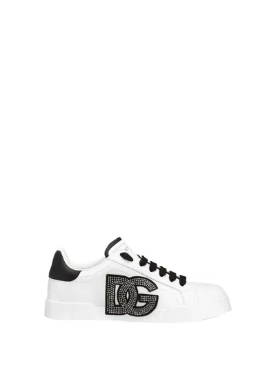 Dolce & Gabbana Port.light Strobel Sneakers In White