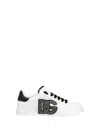 Dolce & Gabbana Calfskin Portofino Light Strobel Sneakers In Black
