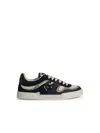 Dolce & Gabbana 'portofino' Black Leather Blend Sneakers In Black