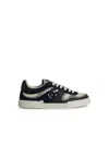 Dolce & Gabbana 'portofino' Black Leather Blend Sneakers In Black