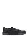 Dolce & Gabbana Gray Calfskin Portofino Yacht Sneakers In Black