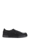 Dolce & Gabbana Round Toe Leather Low Top Sneakers