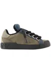 Dolce & Gabbana Portofino Custom Patch Sneakers  - Blue - Denim In Blue