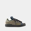 Dolce & Gabbana Portofino Custom Patch Sneakers -  - Blue - Denim In Blue