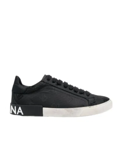 DOLCE & GABBANA PORTOFINO DG-JACQUARD SNEAKERS