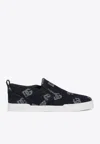 Dolce & Gabbana Slip-on-sneakers Mit Monogramm In Denim