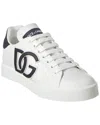 DOLCE & GABBANA DOLCE & GABBANA PORTOFINO DG LOGO LEATHER SNEAKER