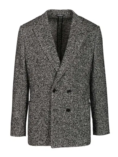 Dolce & Gabbana Portofino Double-breasted Jacket Jackets Grey In Gray