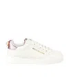 Dolce & Gabbana Portofino Leather Low-top Sneakers With Lateral Lettering Logo In White