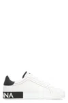 Dolce & Gabbana Portofino Leather Sneakers With Rubberized Logo Shoes