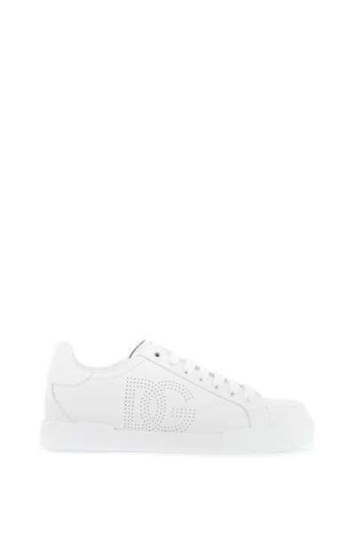 Dolce & Gabbana White Leather Sneakers