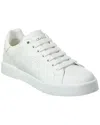 Dolce & Gabbana Leather Sneakers With Perforated Logo Detail