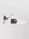 Dolce & Gabbana Portofino Leather Sneaker Animal Print Detail In Multi