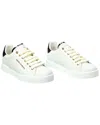Dolce & Gabbana Dolce&gabbana White And Gold Low Sneakers