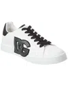 Dolce & Gabbana Calfskin Portofino Light Strobel Sneakers In White