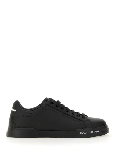 DOLCE & GABBANA DOLCE & GABBANA PORTOFINO LEATHER SNEAKERS