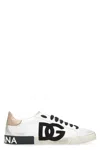 Dolce & Gabbana Portofino Leather Sneakers In White