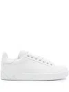 Dolce & Gabbana White Calfskin Portofino Sneakers