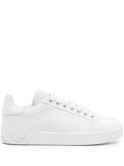 DOLCE & GABBANA DOLCE & GABBANA PORTOFINO LEATHER SNEAKERS