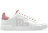 Dolce & Gabbana Women Portofino Leather Sneakers In Multi