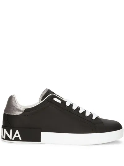 DOLCE & GABBANA DOLCE & GABBANA PORTOFINO LEATHER SNEAKERS