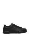 Dolce & Gabbana Men Portofino Leather Sneakers In Black