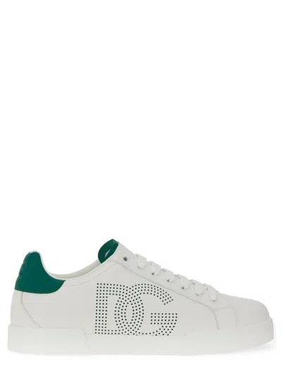 Dolce & Gabbana Portofino Leather Sneakers For Men In Multi