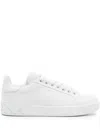 Dolce & Gabbana Portofino Leather Low-top Sneakers In Neutral