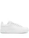 Dolce & Gabbana Portofino Leather Low-top Sneakers In Neutral