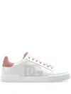 Dolce & Gabbana Women Portofino Leather Sneakers In Multi