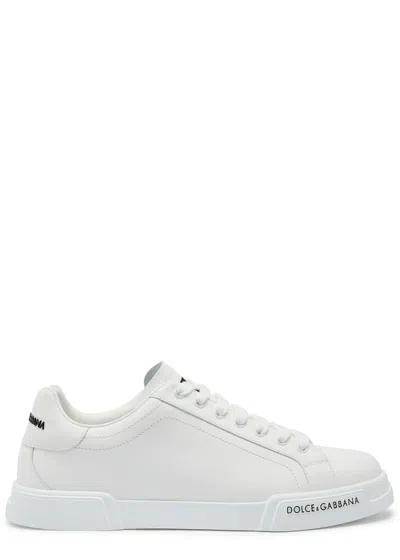 DOLCE & GABBANA DOLCE & GABBANA PORTOFINO LEATHER SNEAKERS