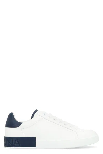 DOLCE & GABBANA DOLCE & GABBANA PORTOFINO LEATHER SNEAKERS