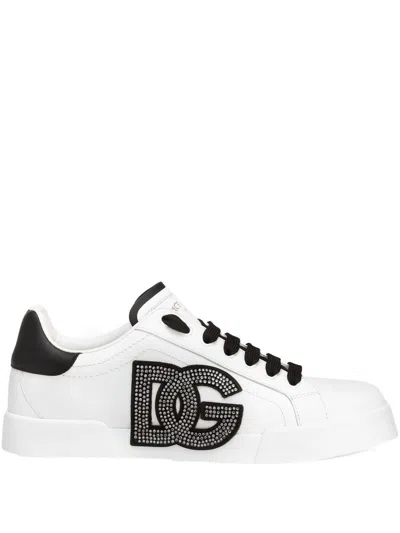 DOLCE & GABBANA DOLCE & GABBANA PORTOFINO LEATHER SNEAKERS