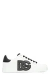 Dolce & Gabbana Calfskin Portofino Light Strobel Sneakers In White
