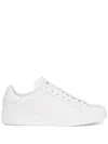 Dolce & Gabbana Portofino Vintage Leather Low-top Sneakers In White