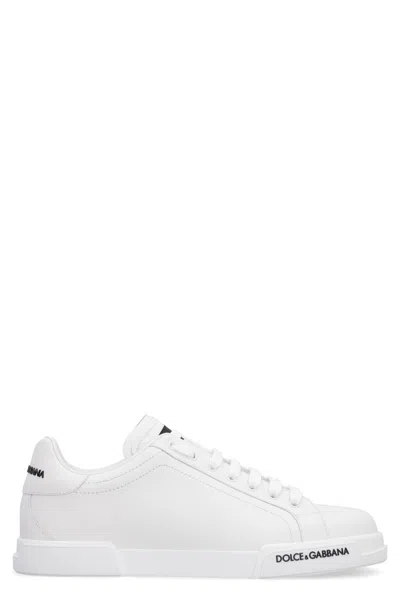 DOLCE & GABBANA DOLCE & GABBANA PORTOFINO LEATHER SNEAKERS