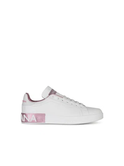 DOLCE & GABBANA DOLCE & GABBANA PORTOFINO LEATHER SNEAKERS