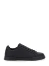 Dolce & Gabbana Portofino Light Black Sneakers With Logo Patch On The Tongue And Tonal Logo Lettering On The Heel In In Black