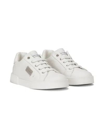 DOLCE & GABBANA PORTOFINO LIGHT LEATHER SNEAKERS