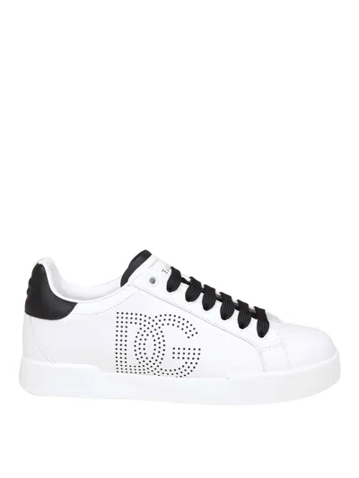 DOLCE & GABBANA PORTOFINO LIGHT LEATHER SNEAKERS