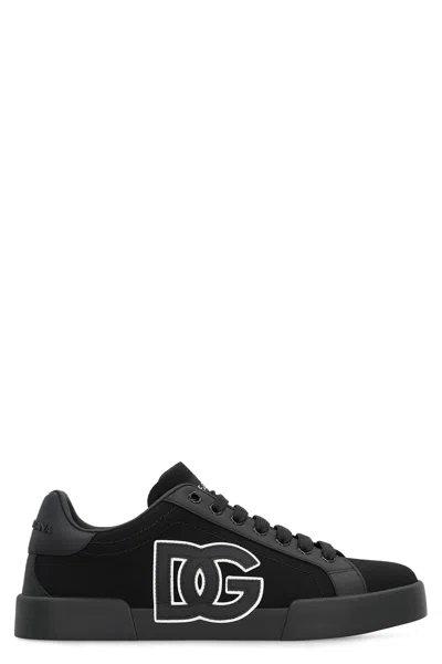 Dolce & Gabbana Portofino Light Low-top Sneakers In Black
