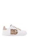 Dolce & Gabbana Portofino Light Strobel Leather Low-top Sneakers In White